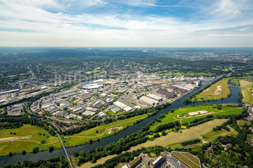 Luftaufnahme Mülheim an der Ruhr - Gewerbegebiet Gewerbepark Weseler Straße in Mülheim an der Ruhr im Bundesland Nordrhein-Westfalen