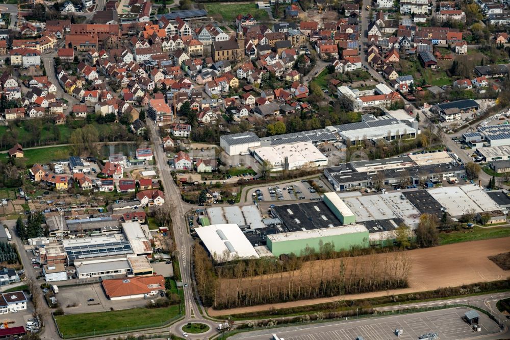 Luftbild Güglingen - Gewerbegebiet in Güglingen im Bundesland Baden-Württemberg, Deutschland