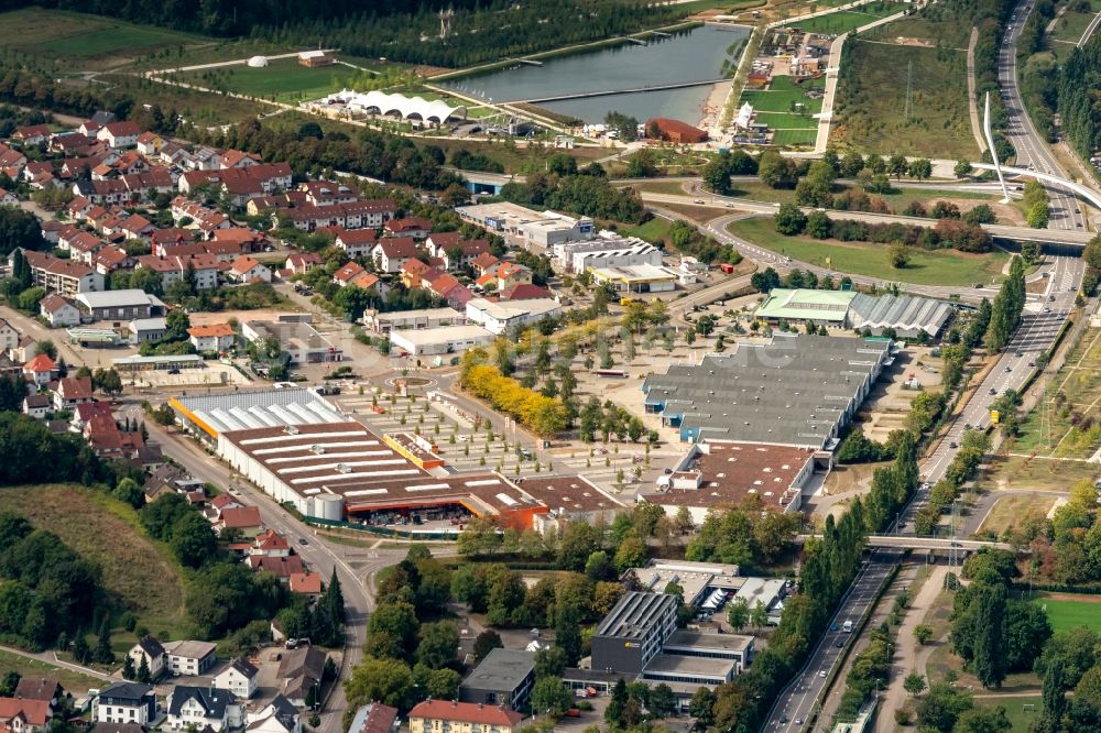 Lahr/Schwarzwald aus der Vogelperspektive: Gewerbegebiet Goetzmann in Lahr/Schwarzwald im Bundesland Baden-Württemberg, Deutschland