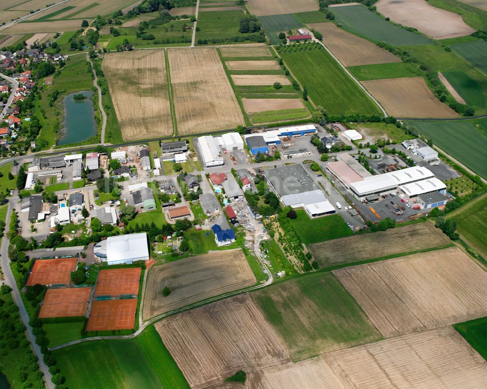 Goldscheuer aus der Vogelperspektive: Gewerbegebiet in Goldscheuer im Bundesland Baden-Württemberg, Deutschland