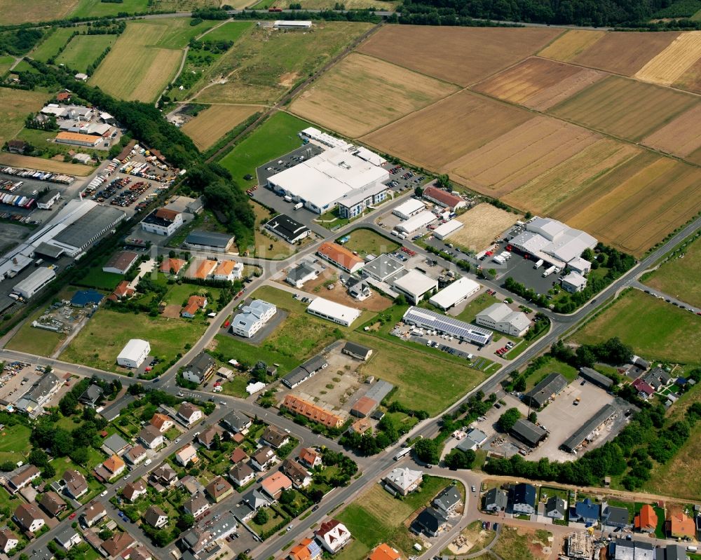 Luftaufnahme Lich - Gewerbegebiet an der Gottlieb-Daimler-Straße in Lich im Bundesland Hessen, Deutschland