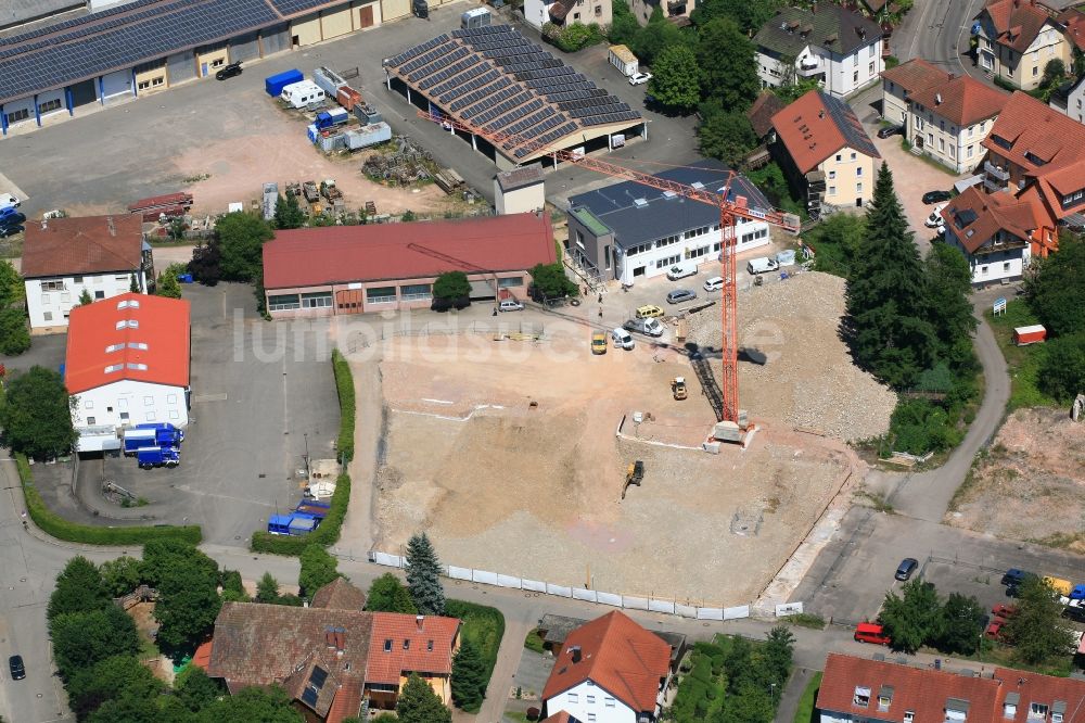 Schopfheim von oben - Gewerbegebiet Grienmatt in Schopfheim im Bundesland Baden-Württemberg