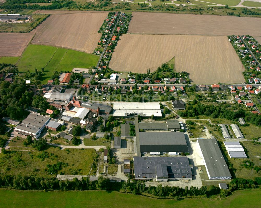 Großenhain von oben - Gewerbegebiet in Großenhain im Bundesland Sachsen ...