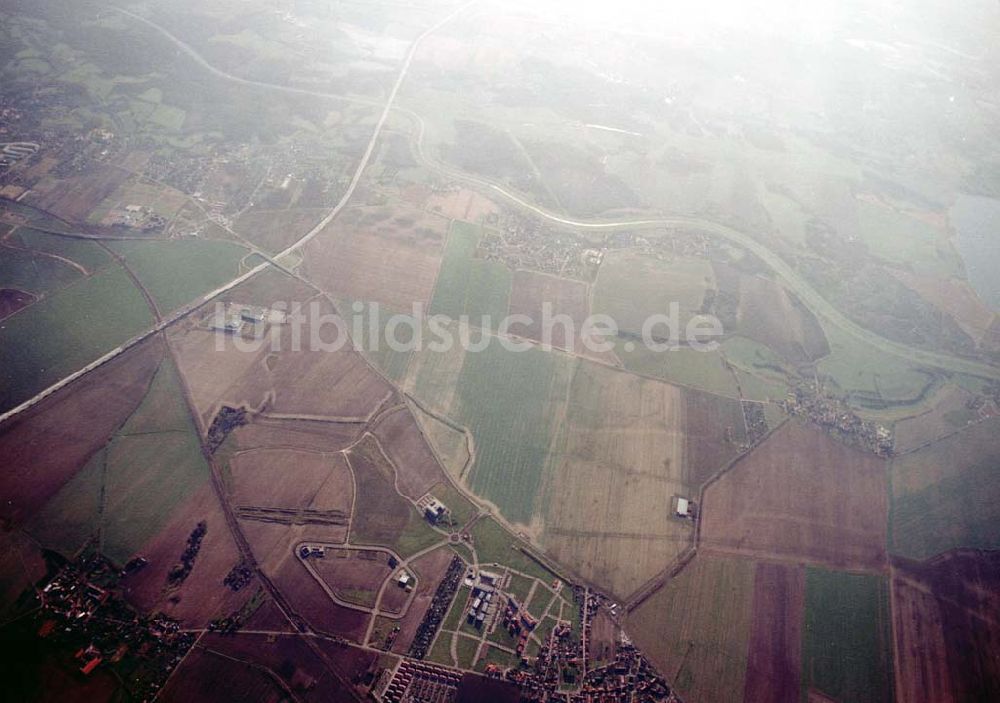 Leipzig - Gröbers von oben - Gewerbegebiet Großkugel an der BAB A14 (Nähe Schkeuditzer Kreuz) ein Projekt der HVB Immobilienmanagement AG Blick nach Südost 06