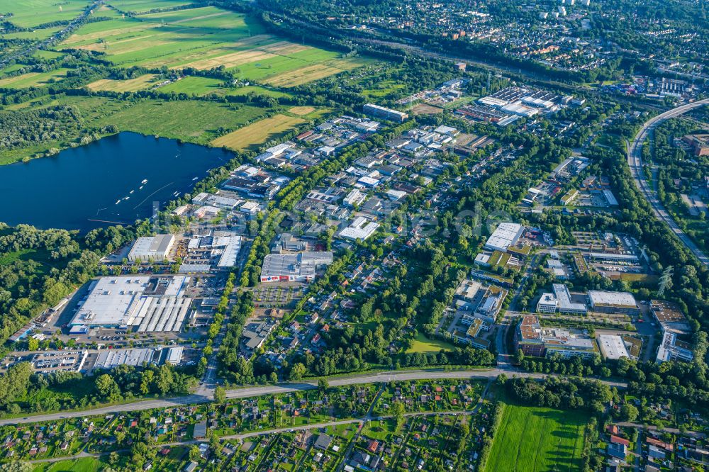 Luftaufnahme Hamburg - Gewerbegebiet Großmoorbogengraben in Harburg in Hamburg