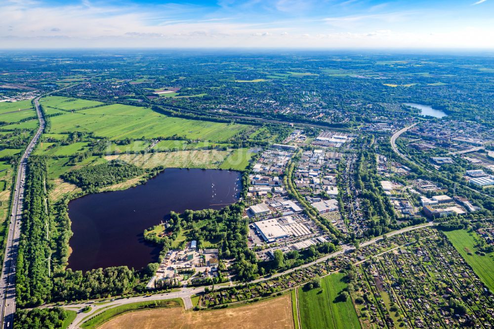 Hamburg aus der Vogelperspektive: Gewerbegebiet Großmoorbogengraben in Harburg in Hamburg