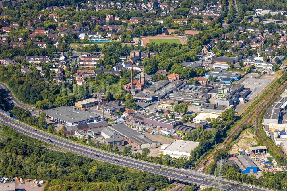 Luftaufnahme Gelsenkirchen - Gewerbegebiet an der Grothusstraße in Gelsenkirchen im Bundesland Nordrhein-Westfalen, Deutschland