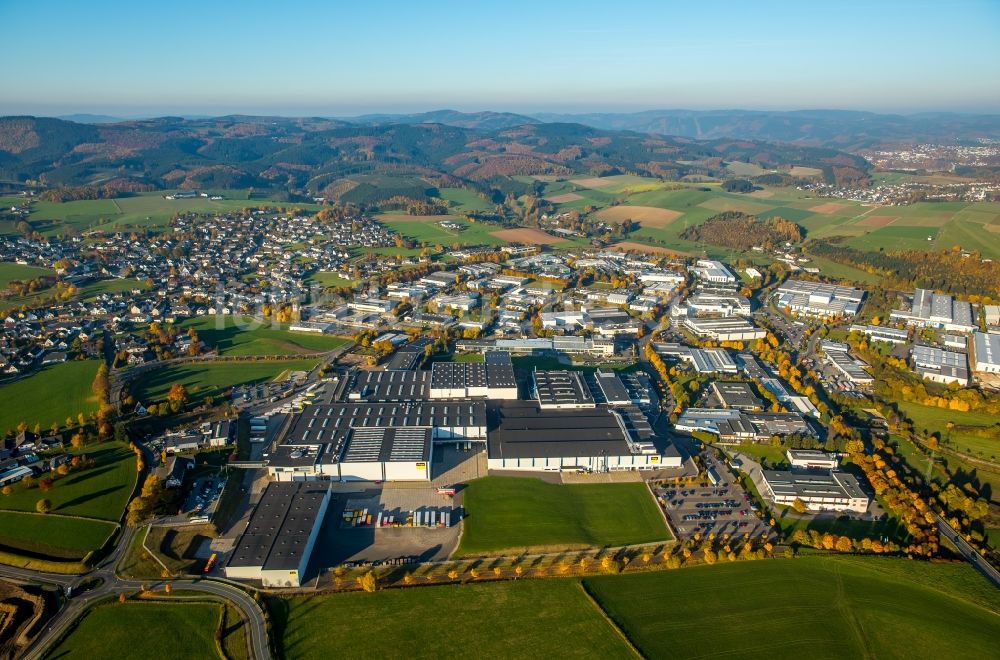 Luftbild Attendorn - Gewerbegebiet an der Gutenbergstraße in Attendorn im Bundesland Nordrhein-Westfalen