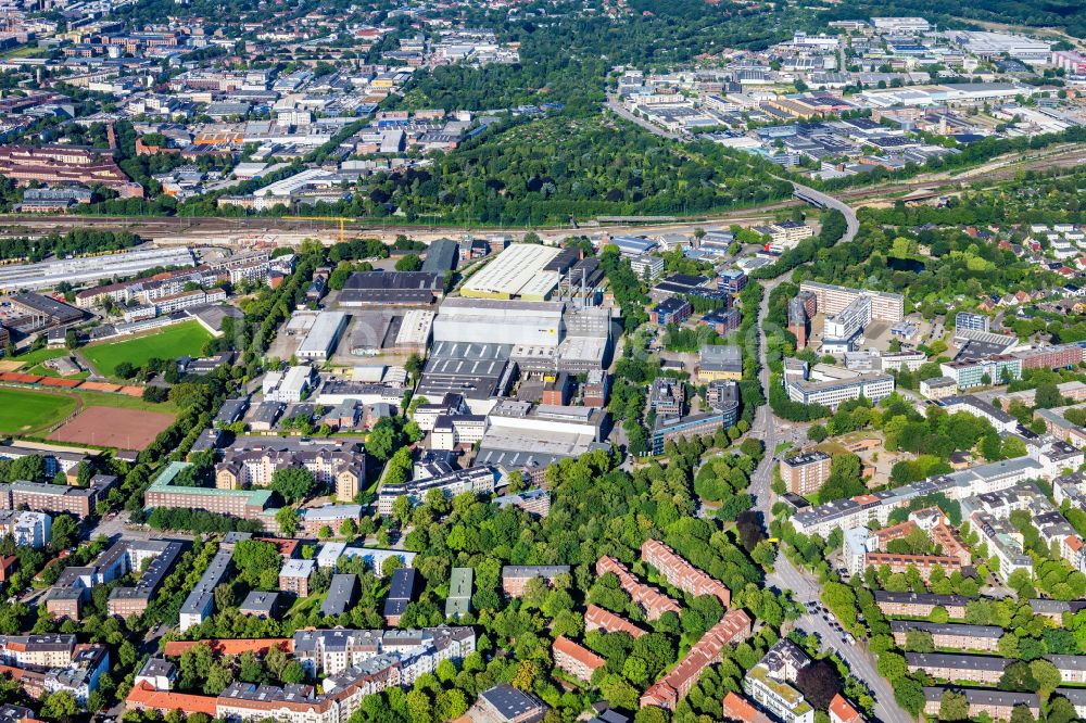 Hamburg aus der Vogelperspektive: Gewerbegebiet Haferkamp Altona in Hamburg, Deutschland