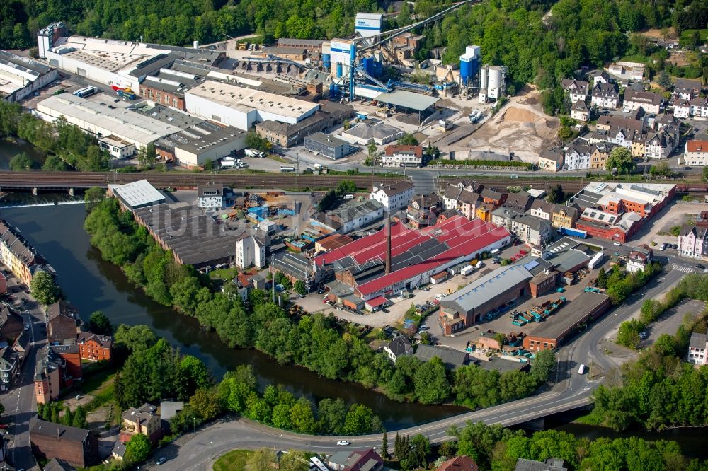 Hagen aus der Vogelperspektive: Gewerbegebiet in Hagen im Bundesland Nordrhein-Westfalen