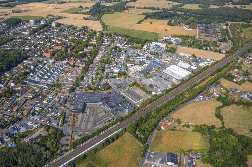 Luftaufnahme Hamm - Gewerbegebiet in Hamm im Bundesland Nordrhein-Westfalen, Deutschland