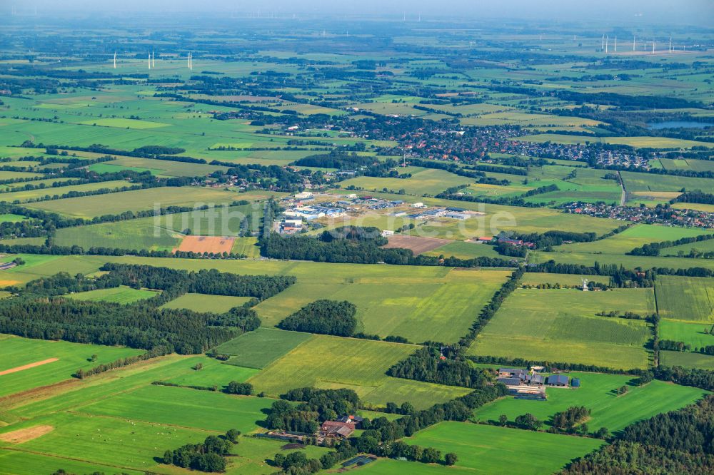 Hammah aus der Vogelperspektive: Gewerbegebiet in Hammah im Bundesland Niedersachsen, Deutschland