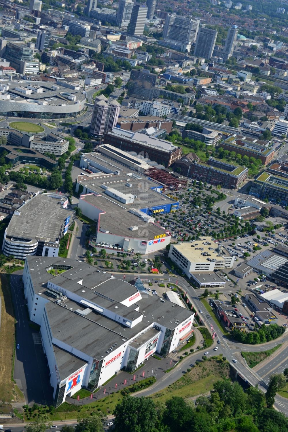 Luftaufnahme Essen - Gewerbegebiet an der Hans-Böckler-Straße / Altendorfer Straße in Essen in Nordrhein-Westfalen