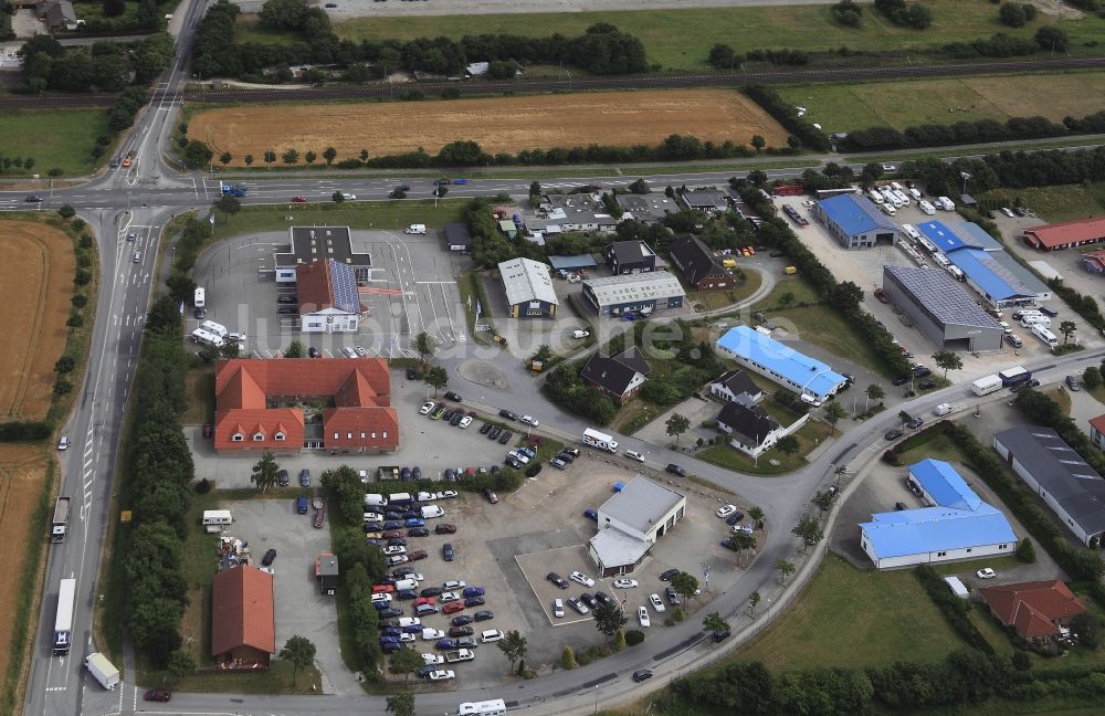 Harrislee von oben - Gewerbegebiet in Harrislee im Bundesland Schleswig-Holstein