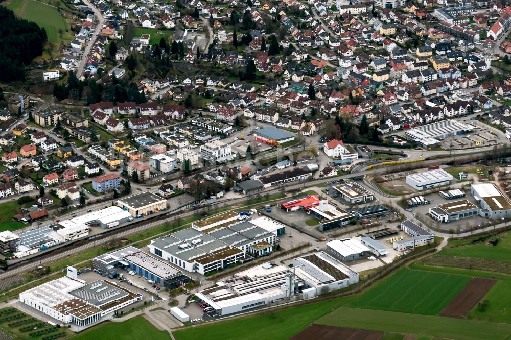 Haslach im Kinzigtal aus der Vogelperspektive: Gewerbegebiet Haslach im Kinzigtal im Bundesland Baden-Württemberg, Deutschland