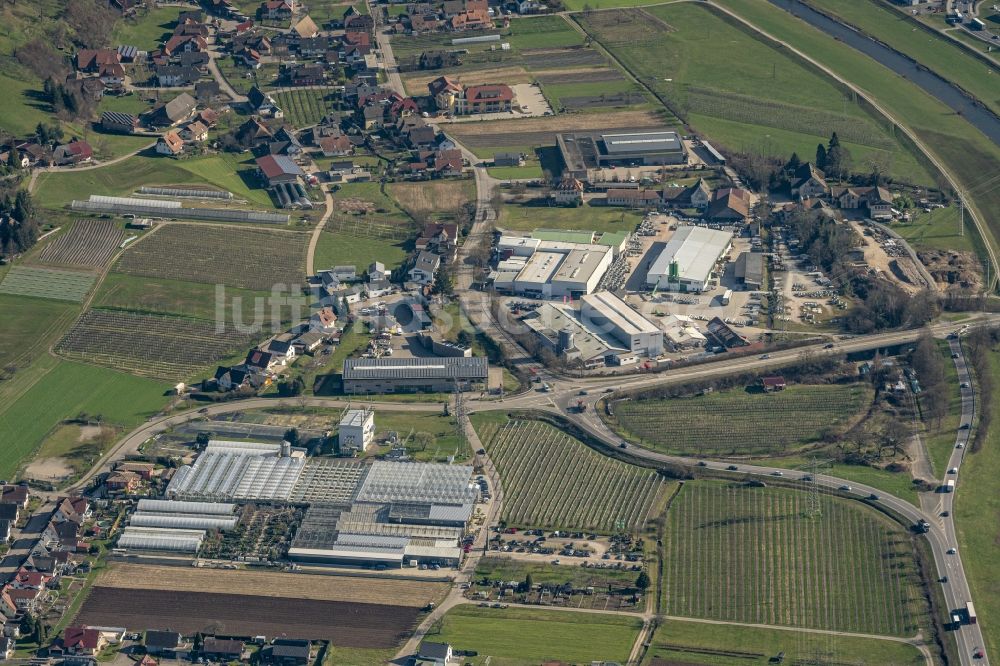 Haslach im Kinzigtal von oben - Gewerbegebiet Haslach Schnellingen im Kinzigtal in Haslach im Kinzigtal im Bundesland Baden-Württemberg, Deutschland