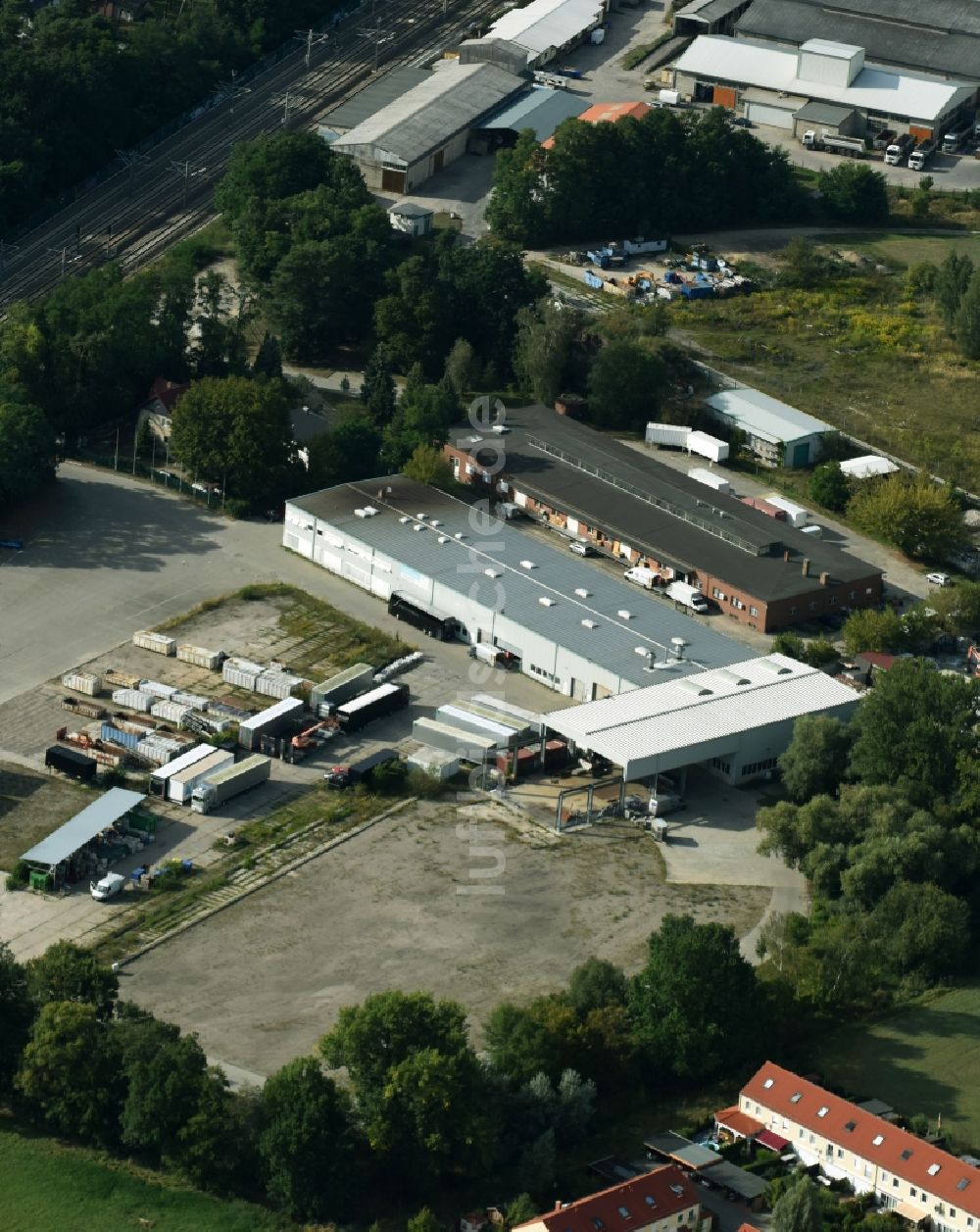 Luftbild Rangsdorf - Gewerbegebiet der HatiCon Germany GmbH in Rangsdorf im Bundesland Brandenburg