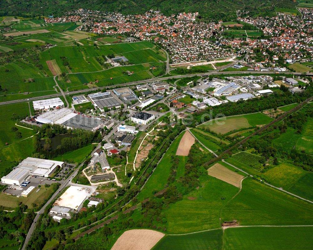 Luftbild Haubersbronn - Gewerbegebiet in Haubersbronn im Bundesland Baden-Württemberg, Deutschland