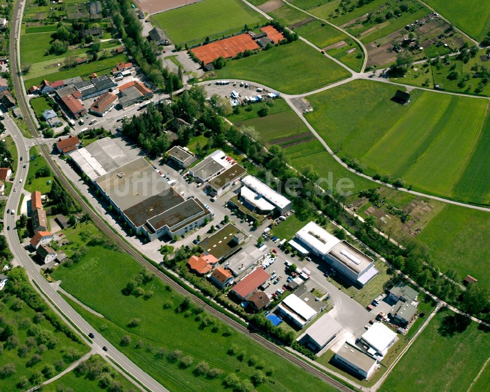 Haubersbronn von oben - Gewerbegebiet in Haubersbronn im Bundesland Baden-Württemberg, Deutschland