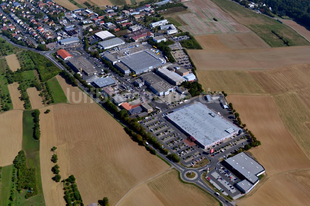 Luftaufnahme Höchberg - Gewerbegebiet in Höchberg im Bundesland Bayern, Deutschland