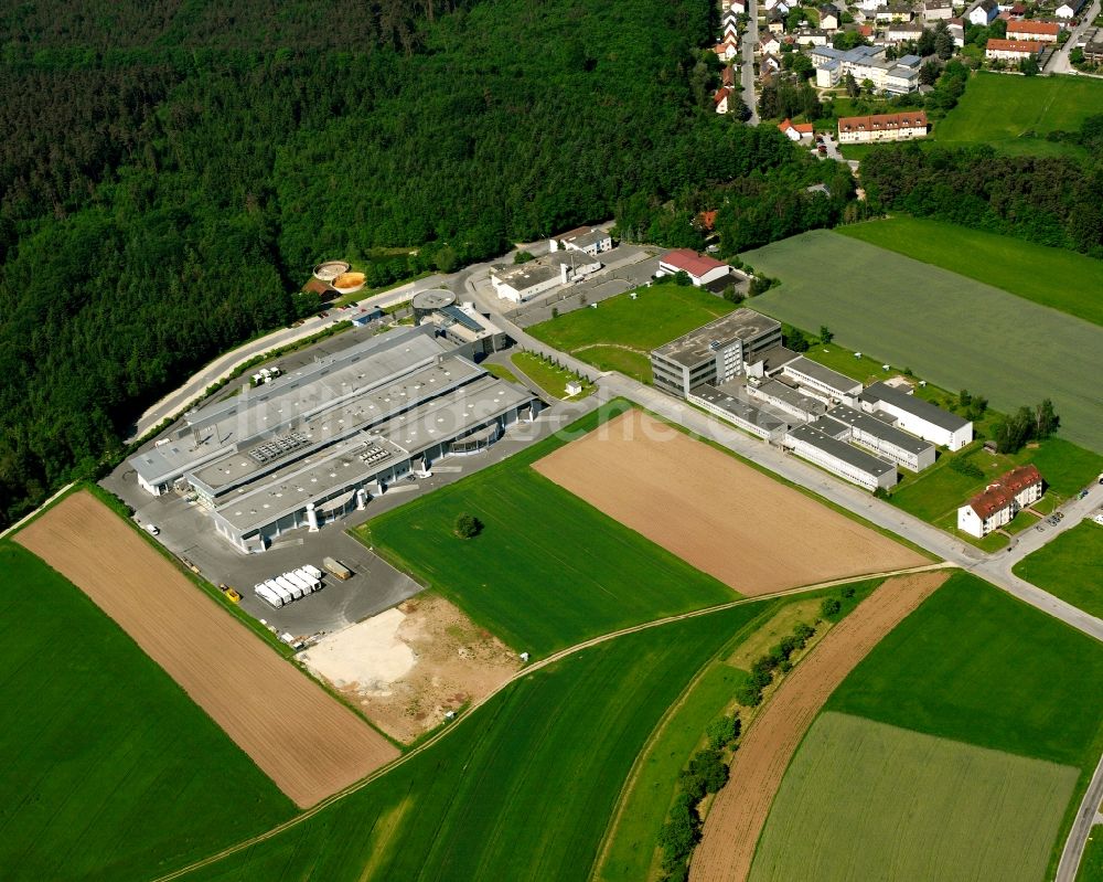 Heilsbronn aus der Vogelperspektive: Gewerbegebiet in Heilsbronn im Bundesland Bayern, Deutschland