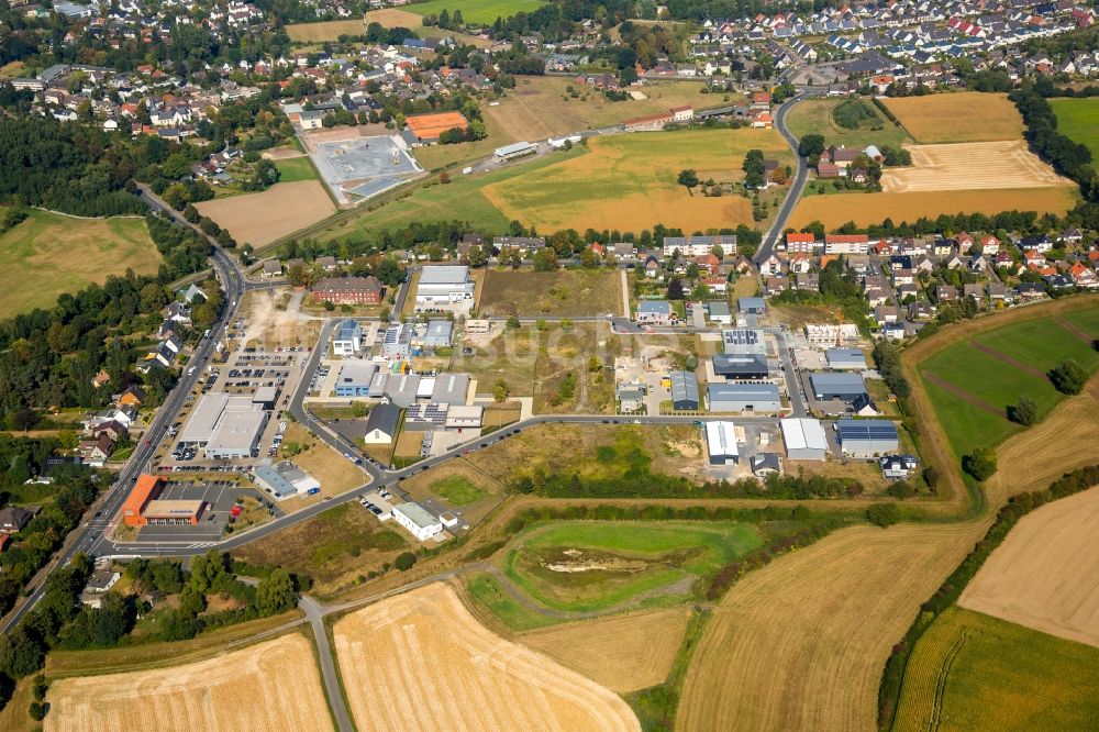 Hamm von oben - Gewerbegebiet am Herbert-Rust-Weg in Hamm im Bundesland Nordrhein-Westfalen