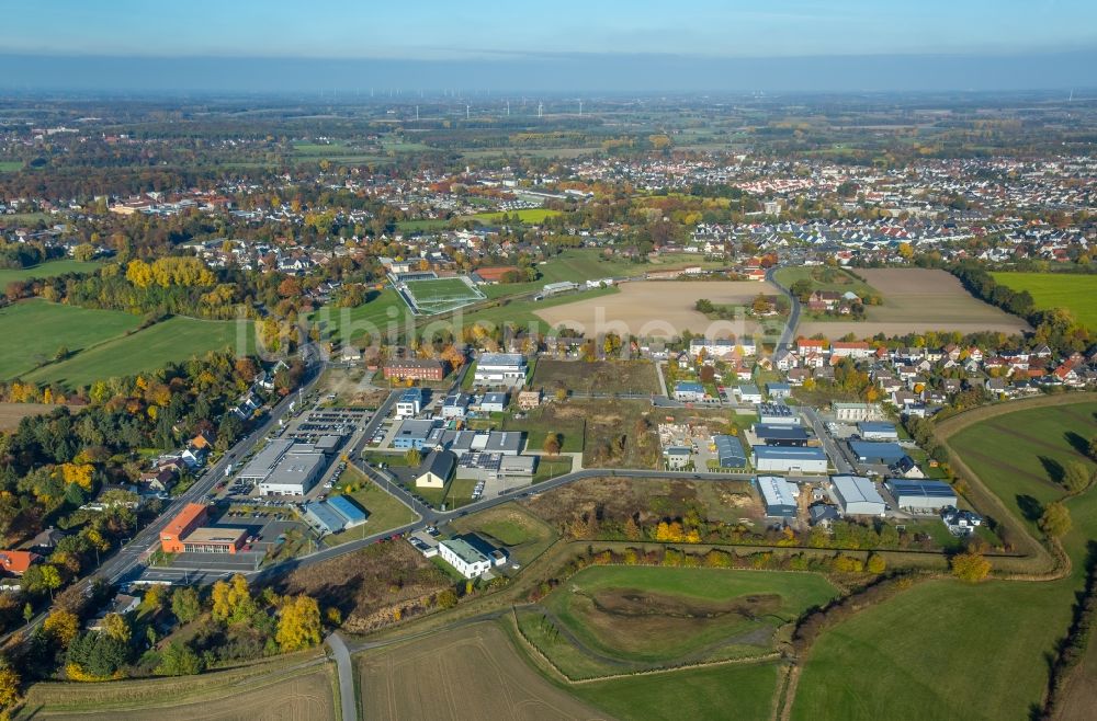 Hamm von oben - Gewerbegebiet am Herbert-Rust-Weg in Hamm im Bundesland Nordrhein-Westfalen