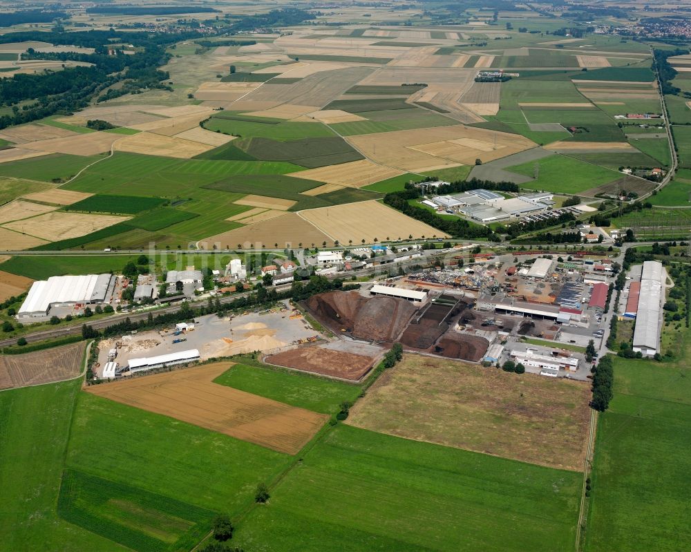 Luftaufnahme Herbertingen - Gewerbegebiet in Herbertingen im Bundesland Baden-Württemberg, Deutschland