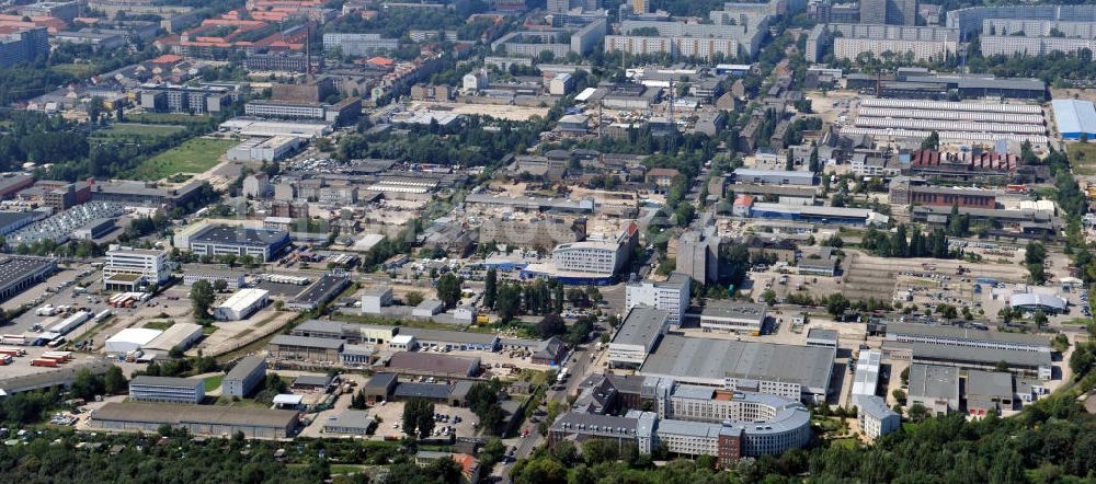 Luftbild Berlin - Gewerbegebiet Herzbergstraße Ecke Siegfriedstraße in Berlin-Lichtenberg