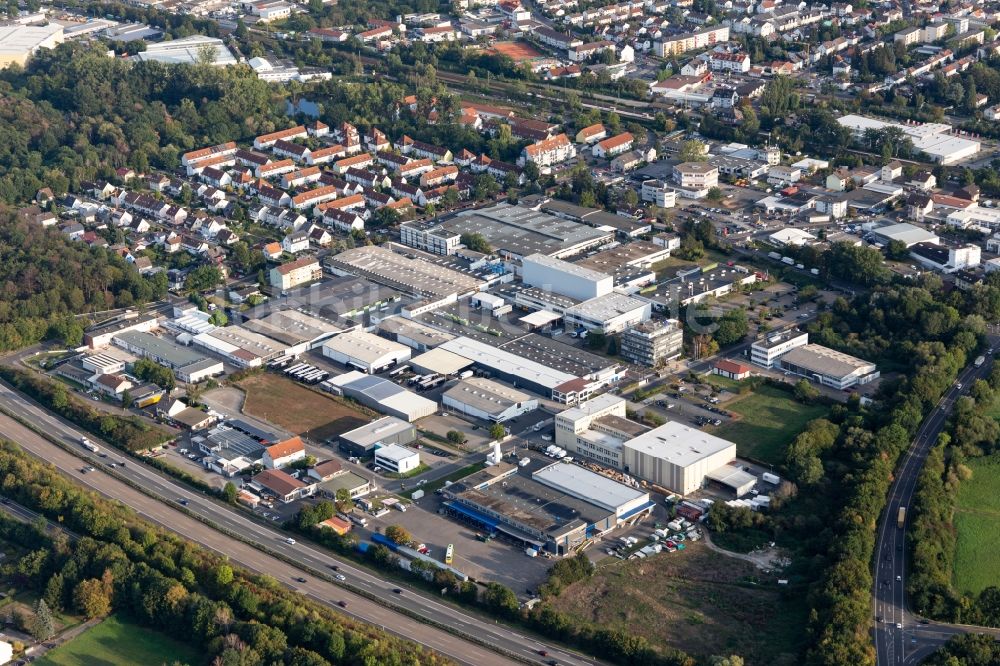 Hochstadt von oben - Gewerbegebiet in Hochstadt im Bundesland Hessen, Deutschland