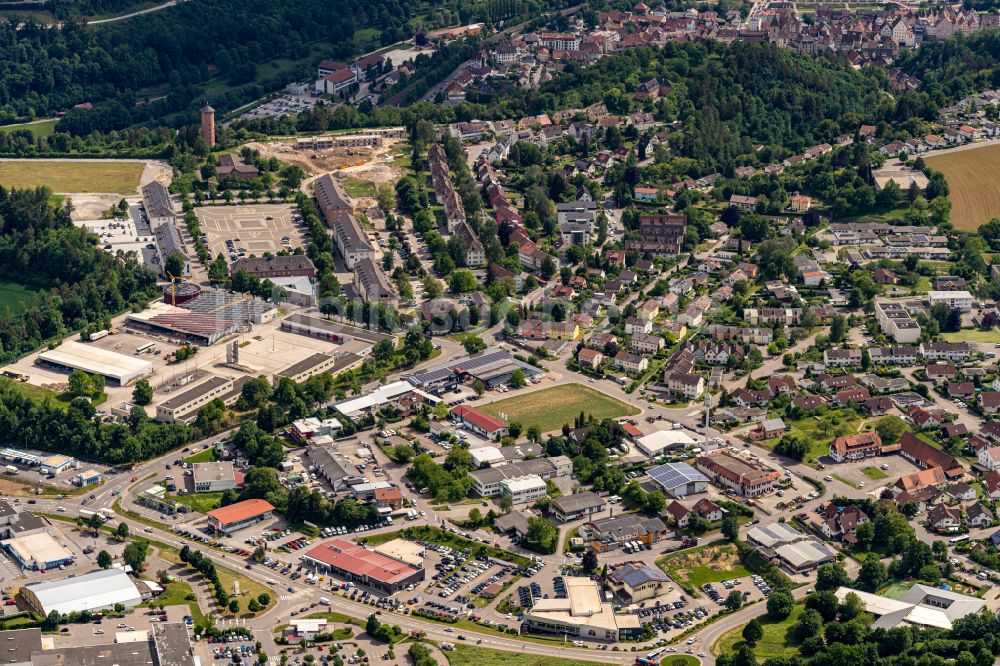 Horb am Neckar aus der Vogelperspektive: Gewerbegebiet in Horb am Neckar im Bundesland Baden-Württemberg, Deutschland