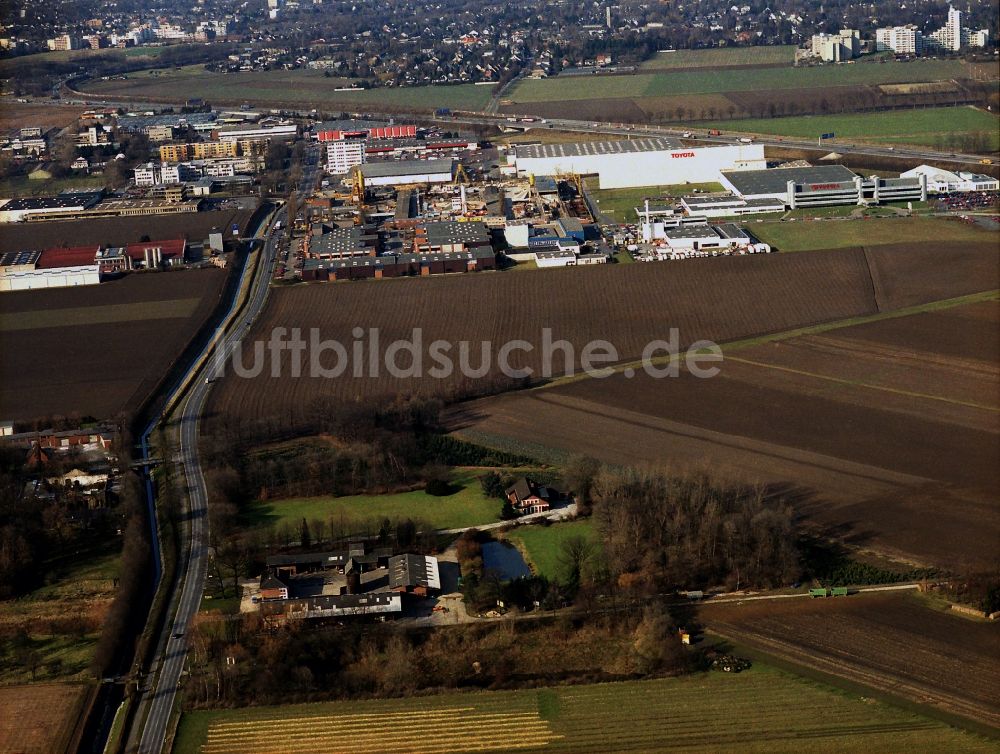 Köln von oben - Gewerbegebiet Horbeller Straße am Gewerbepark Marsdorf in Köln im Bundesland Nordrhein-Westfalen