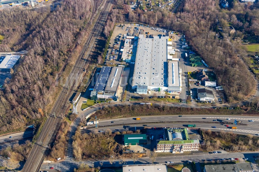 Luftbild Bochum - Gewerbegebiet an der Hüttenstraße in Bochum im Bundesland Nordrhein-Westfalen, Deutschland