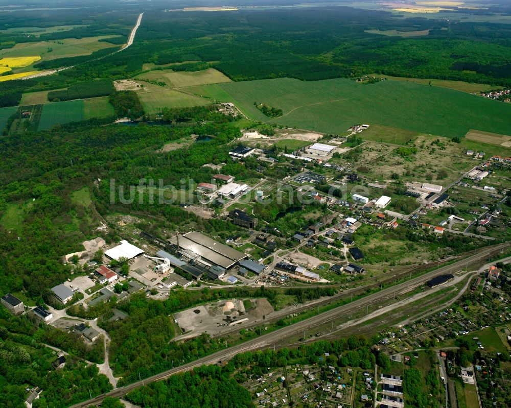 Luftbild Coswig (Anhalt) - Gewerbegebiet an der Industriestraße in Coswig (Anhalt) im Bundesland Sachsen-Anhalt, Deutschland