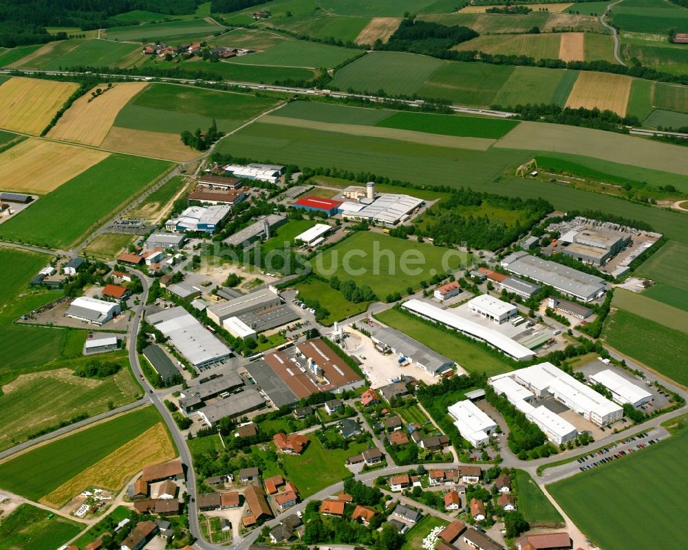 Luftaufnahme Furth - Gewerbegebiet an der Industriestraße in Furth im Bundesland Bayern, Deutschland