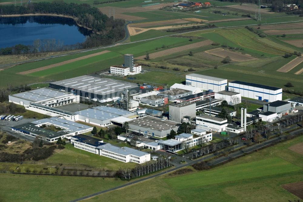 Karlstein am Main von oben - Gewerbegebiet Innovations-Park-Karlstein GmbH in Seligenstadt im Bundesland Hessen