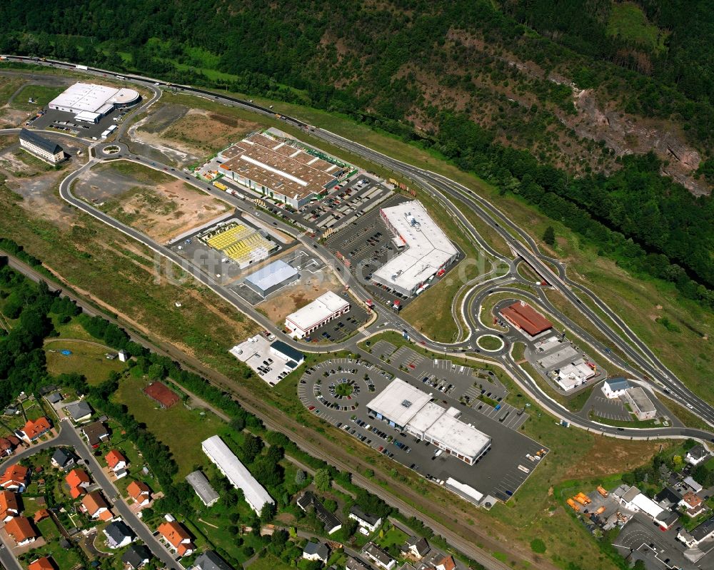 Nahbollenbach von oben - Gewerbegebiet an der John-F.-Kennedy-Straße in Nahbollenbach im Bundesland Rheinland-Pfalz, Deutschland