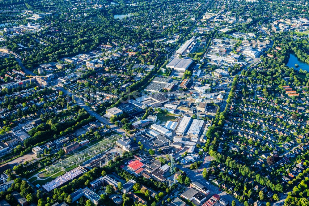 Hamburg von oben - Gewerbegebiet Kühnstrasse in Hamburg, Deutschland