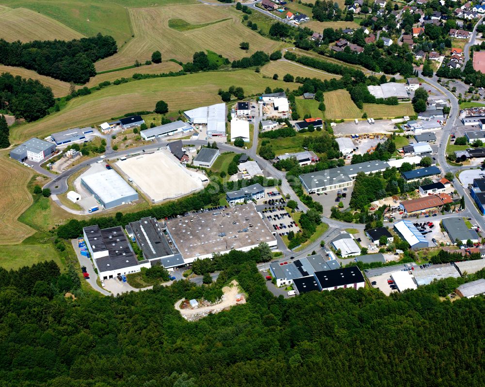 Luftaufnahme Kierspe - Gewerbegebiet in Kierspe im Bundesland Nordrhein-Westfalen, Deutschland