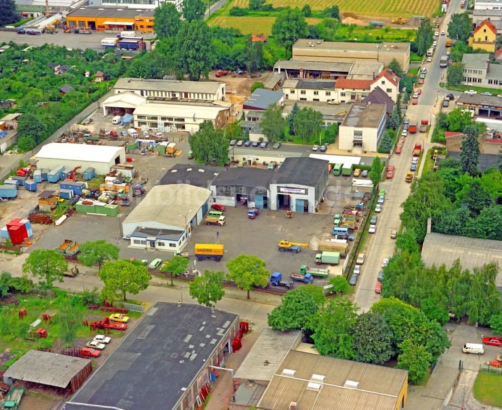 Berlin aus der Vogelperspektive: Gewerbegebiet Kitzingstraße im Ortsteil Mariendorf in Berlin, Deutschland