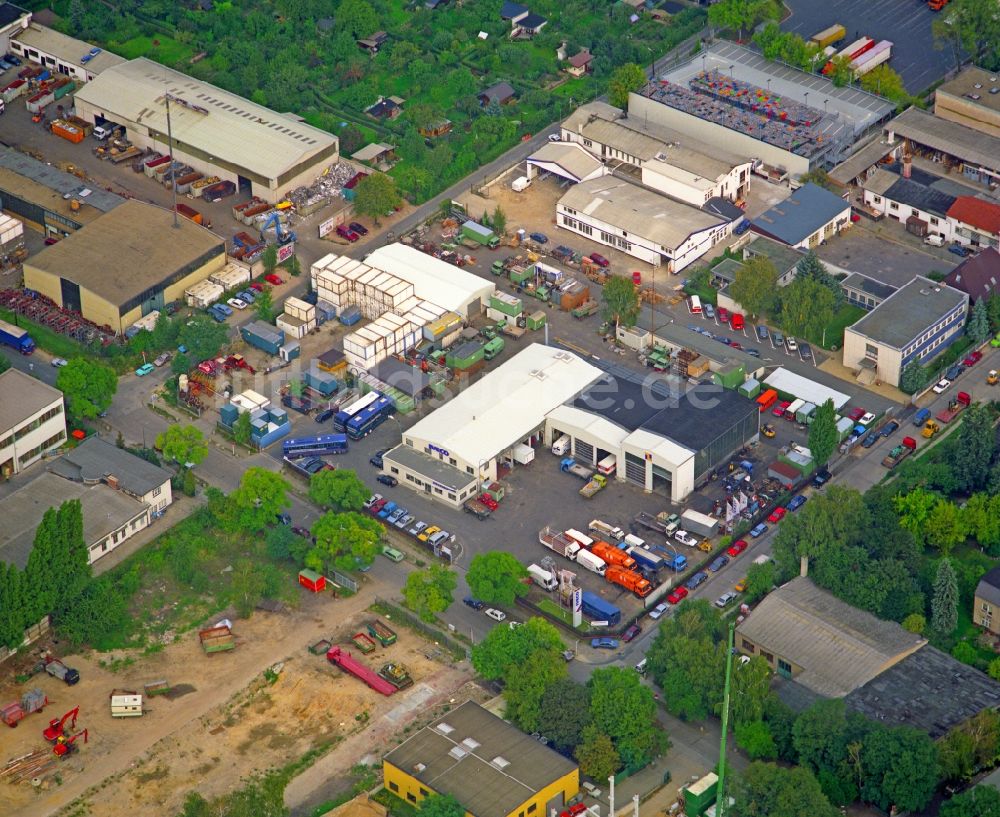 Luftbild Berlin - Gewerbegebiet Kitzingstraße im Ortsteil Mariendorf in Berlin, Deutschland