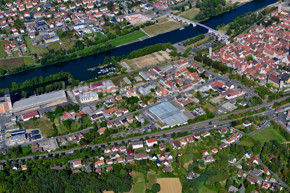 Luftaufnahme Kleinochsenfurt - Gewerbegebiet in Kleinochsenfurt im Bundesland Bayern, Deutschland