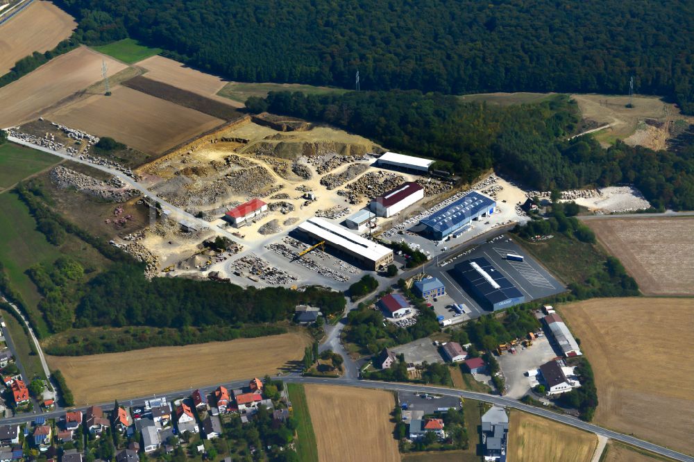 Luftbild Kleinrinderfeld - Gewerbegebiet in Kleinrinderfeld im Bundesland Bayern, Deutschland