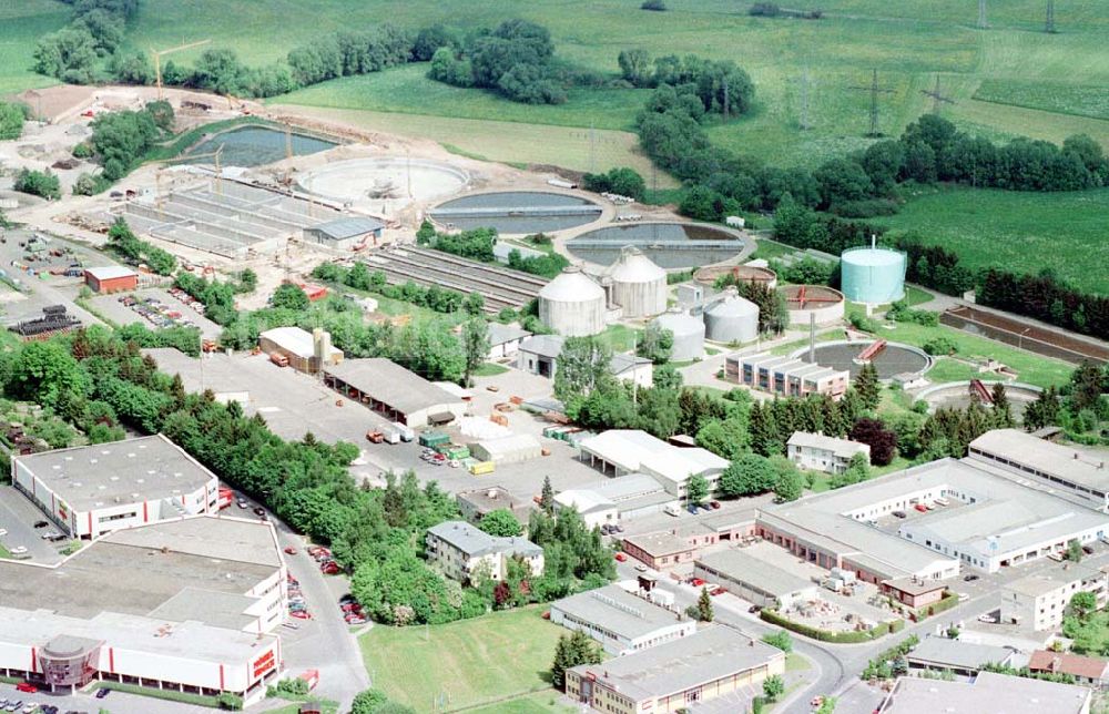 Luftbild Bayreuth - Gewerbegebiet am Klärwerk Bayreuth.