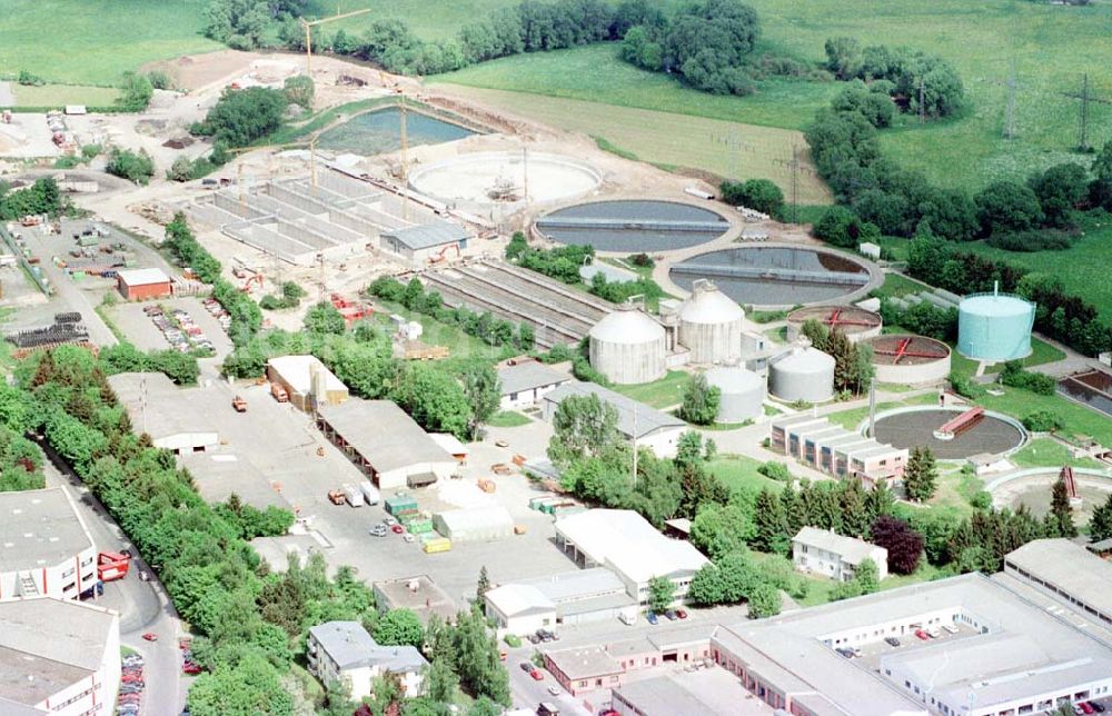 Luftaufnahme Bayreuth - Gewerbegebiet am Klärwerk Bayreuth.