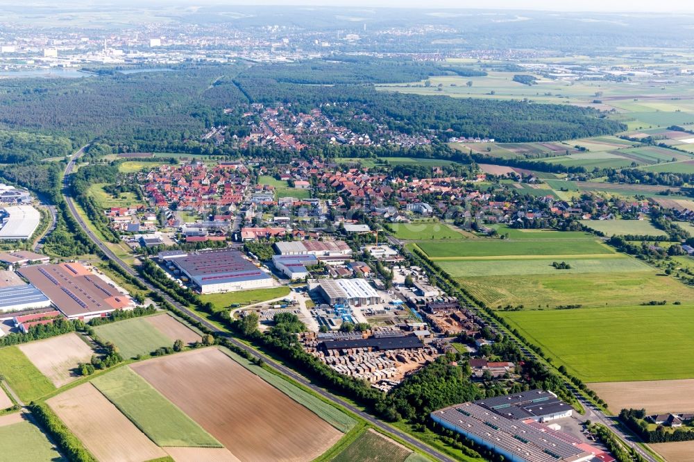 Schwebheim von oben - Gewerbegebiet Am Klößberg in Schwebheim im Bundesland Bayern, Deutschland