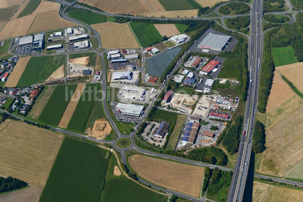 Luftbild Kürnach - Gewerbegebiet in Kürnach im Bundesland Bayern, Deutschland