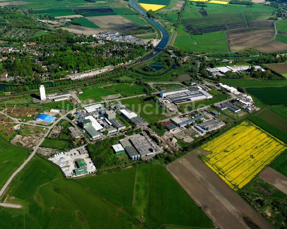 Luftaufnahme Lauenburg - Gewerbegebiet in Lauenburg im Bundesland Schleswig-Holstein, Deutschland