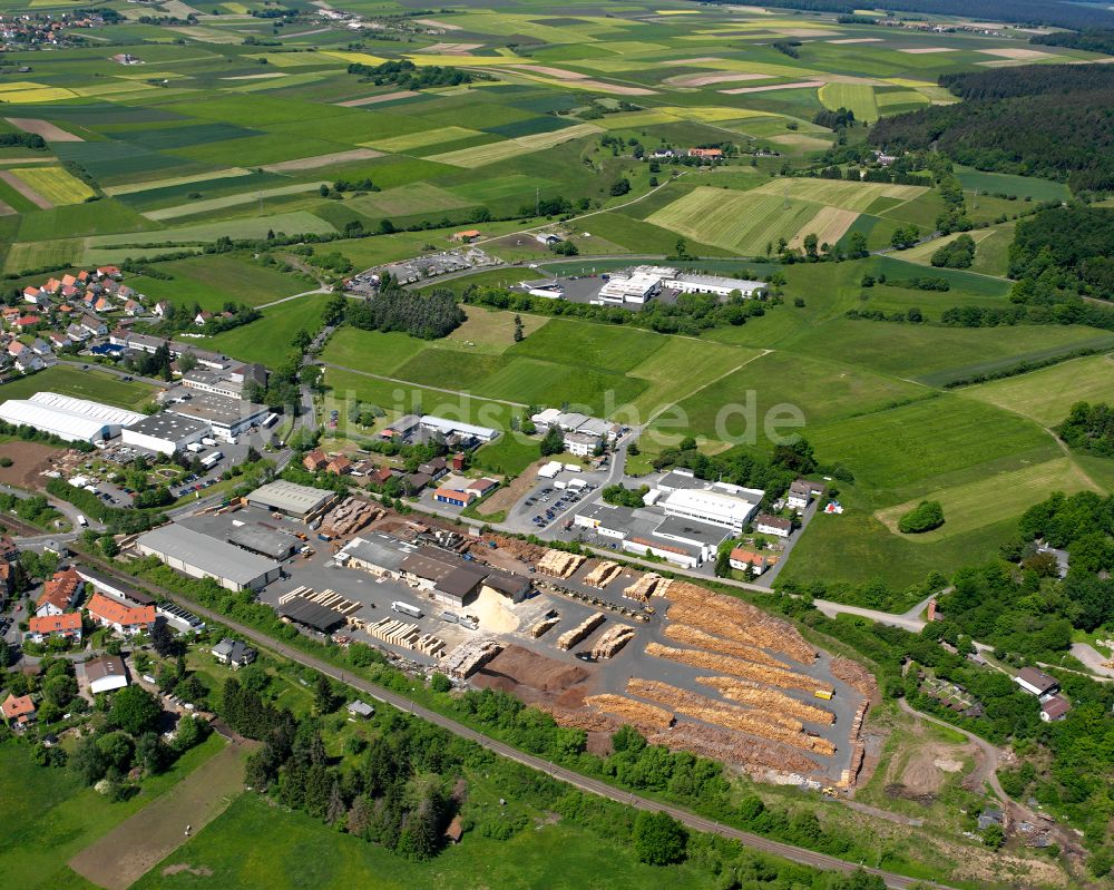 Luftaufnahme Lauterbach (Hessen) - Gewerbegebiet in Lauterbach (Hessen) im Bundesland Hessen, Deutschland