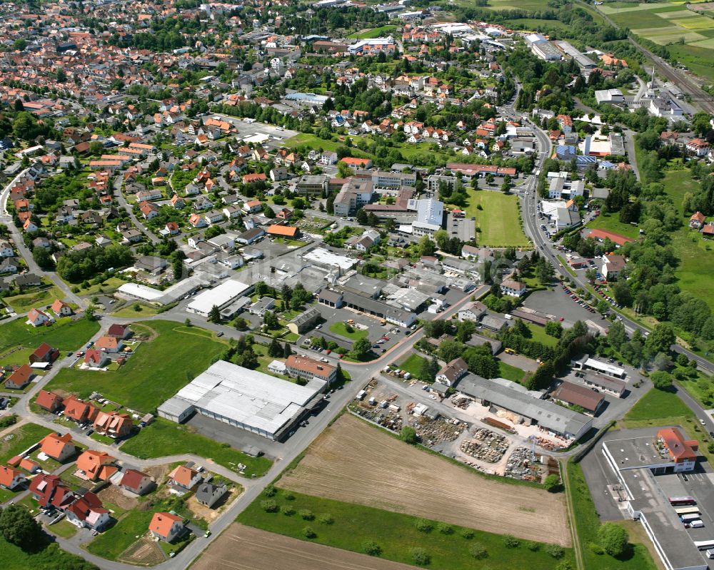 Lauterbach (Hessen) aus der Vogelperspektive: Gewerbegebiet in Lauterbach (Hessen) im Bundesland Hessen, Deutschland